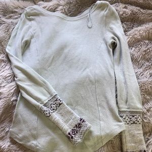 Blue Free People long sleeve top